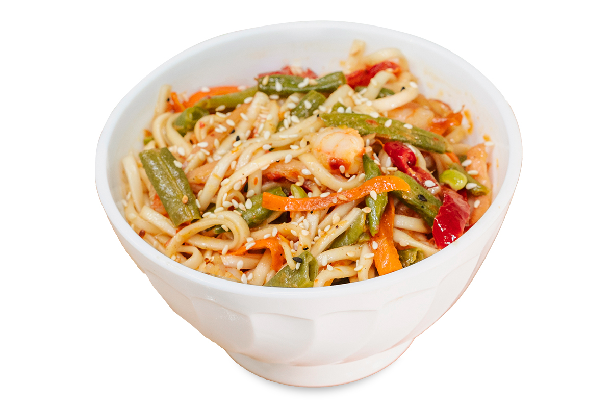 картинка WOK с морепродуктами, овощами и пастой Том Ям от магазина Sushi-Love